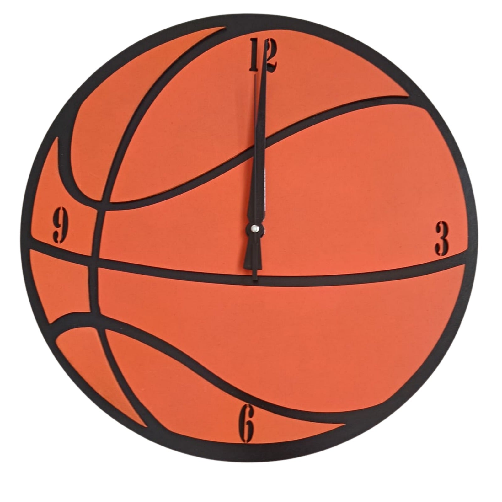 Basketball Kids Room Wall Decor Set | Personalized Name Wall Sign | Basketball Clock, Shelf & Hook | Handmade Nursery Gift | Boys Room Decor